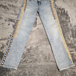 Anthropologie Pilcro Womens Embroidered Jeans Size 26